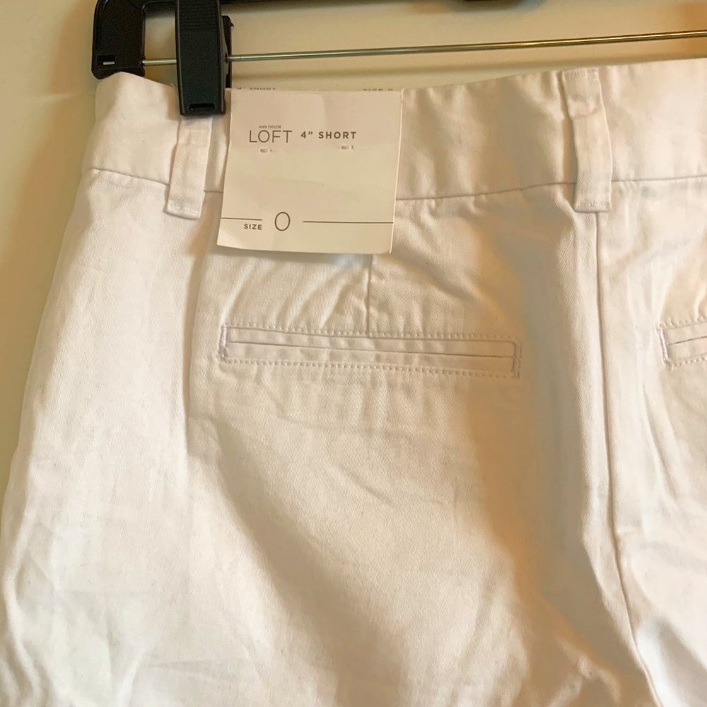 REPOSHING - Loft NWT White Shorts - Size 0, 4" Short
